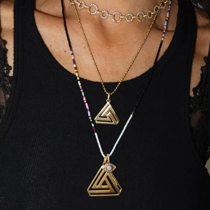 Small Abracadabra Triangle Simple Series 1 Aaron Basha Earrings