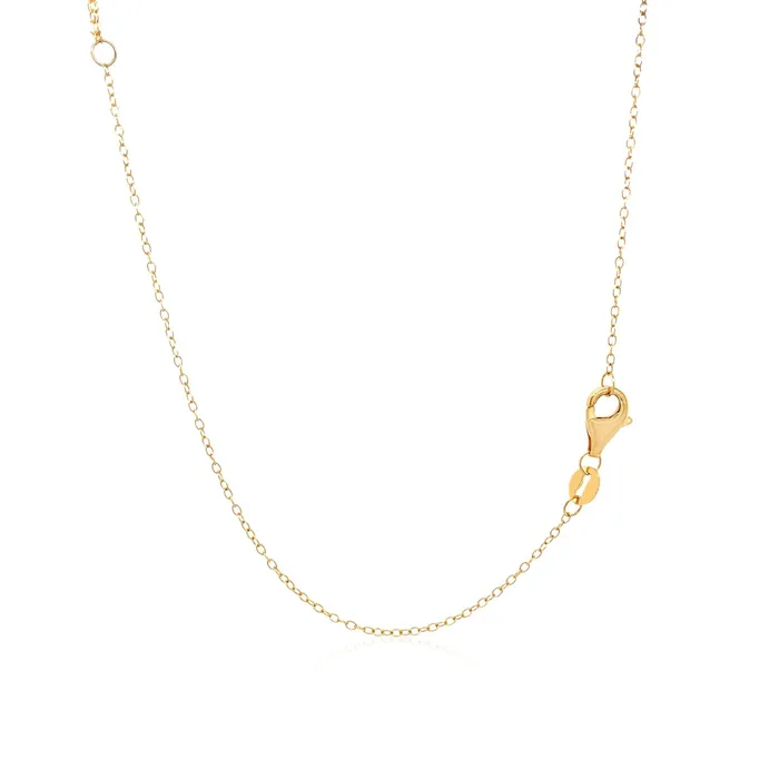 14k Yellow Gold 18 inch Two Strand Necklace with Circle and Bar Pendants MayaMila Necklaces