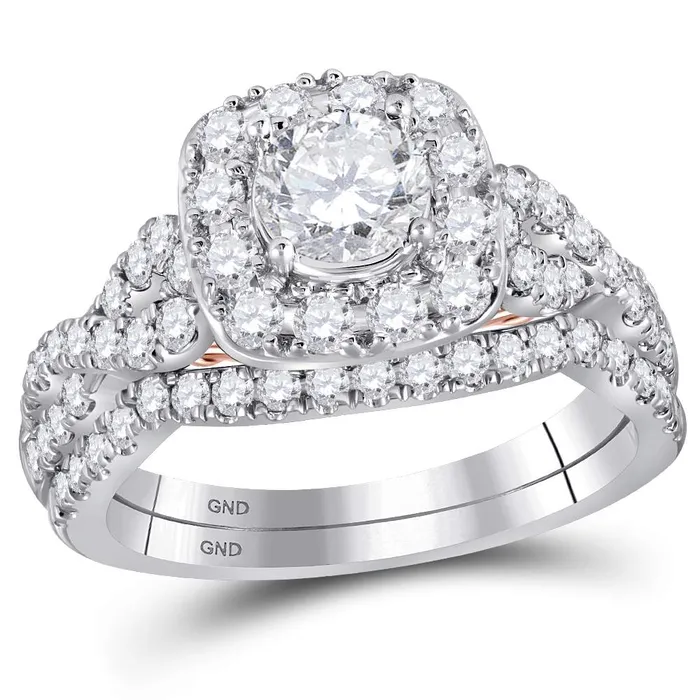 14kt Twotone Gold Womens Round Diamond Bridal Wedding Engagement Ring Band Set 134 Cttw mayamila Rings 14kt Twotone Gold Womens Round Diamond Bridal Wedding Engagement Ring Band Set 134 Cttw mayamila Rings