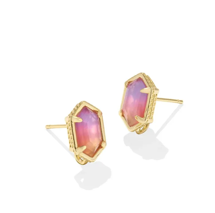 Earrings KENDRA SCOTT Kendra ScottHALLIE GOLD CONVERTIBLE DROP EARRINGS SUNRISE WATERCOLOR ILLUSION 9608873302