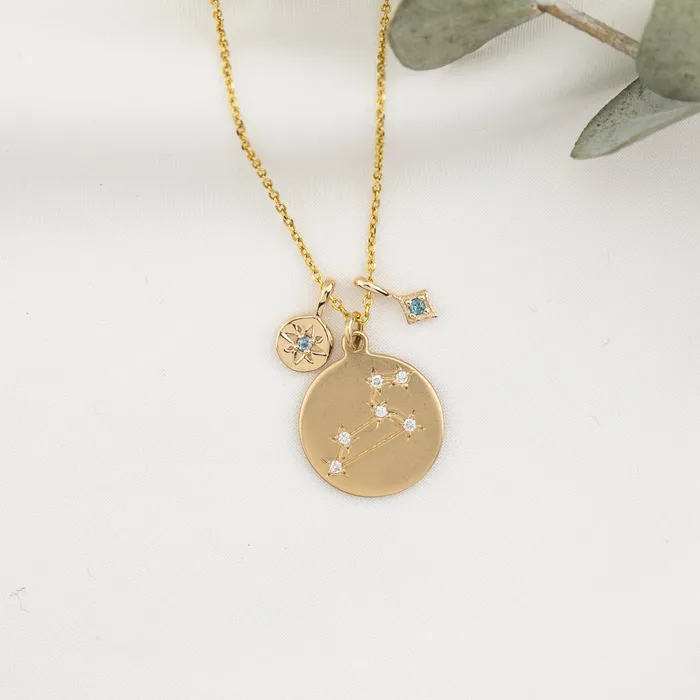 Envero Jewelry Charm Necklaces Birthstone Star Charm addons