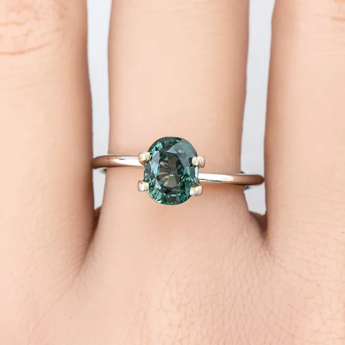 Envero Jewelry Rings 226ct Oval Cut Blue Green Madagascar Sapphire SO503 Envero Jewelry Rings 226ct Oval Cut Blue Green Madagascar Sapphire SO503