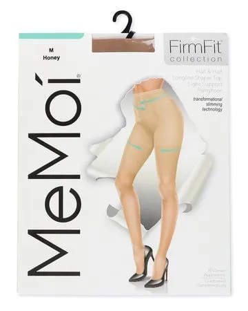 Memoi FirmFit Half Half Longline Shaper Top Light Support 30 Denier Ladies Pantyhose Nude MM315 Memoi Necklaces