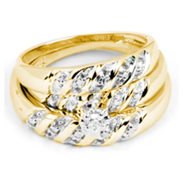 Rings mayamila 14kt Yellow Gold His Hers Round Diamond Solitaire Matching Bridal Wedding Ring Band Set 112 Cttw Rings mayamila 14kt Yellow Gold His Hers Round Diamond Solitaire Matching Bridal Wedding Ring Band Set 112 Cttw