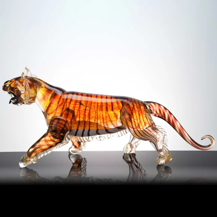Barbaro Alessandro Earrings Tiger Murano Glass