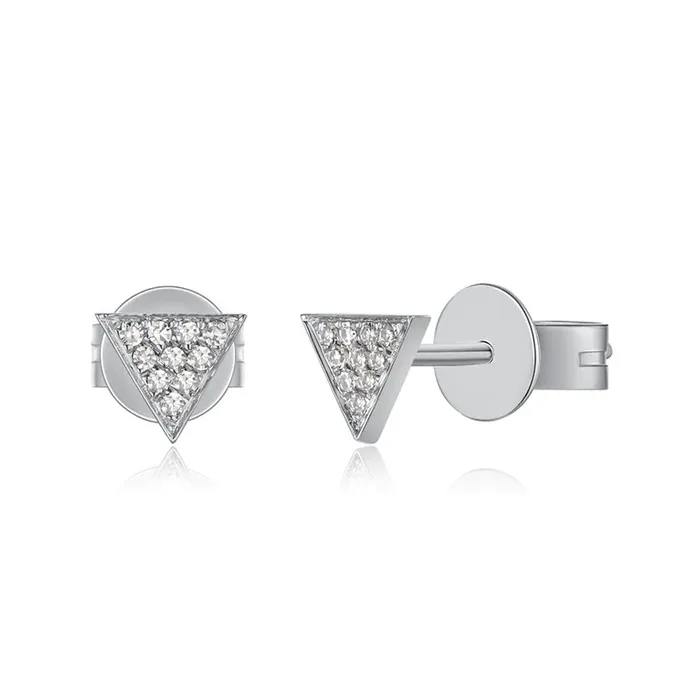 Earrings NicoleHD Jewelry Mini Bezel Triangle
