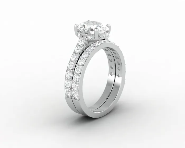 Luna 15 Ct Solitaire Oval Cut Bridal Set Sapheena Jewelry Rings