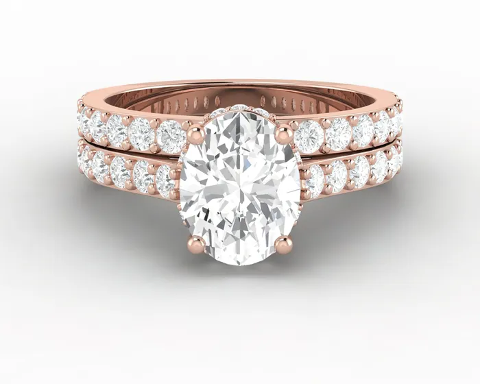 Luna 15 Ct Solitaire Oval Cut Bridal Set Sapheena Jewelry Rings