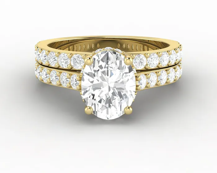 Luna 15 Ct Solitaire Oval Cut Bridal Set Sapheena Jewelry Rings