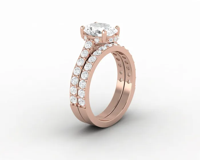 Luna 15 Ct Solitaire Oval Cut Bridal Set Sapheena Jewelry Rings