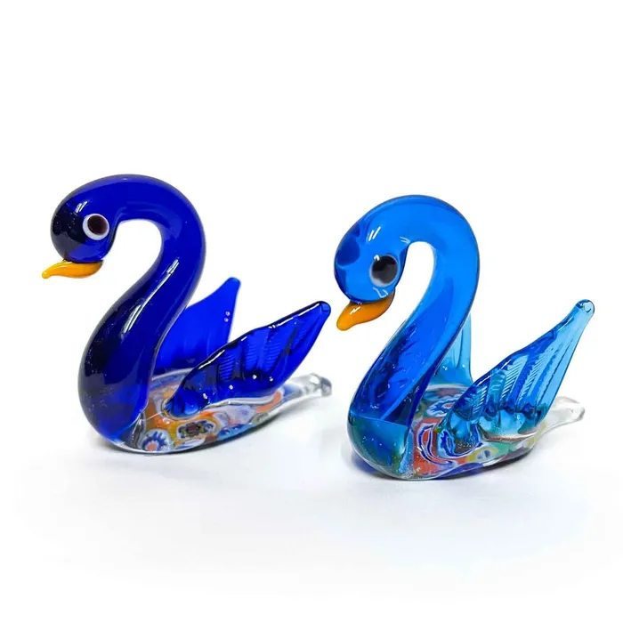 MuranoVItrum Earrings Millefiori swan