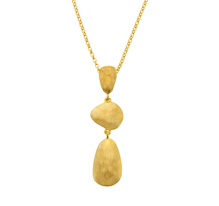 Nava Zahavi Necklaces Nava Zahavi Gold Plated Chain with Three Ascending Drops Nava Zahavi Necklaces Nava Zahavi Gold Plated Chain with Three Ascending Drops