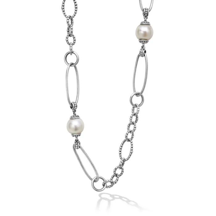 Necklaces LAGOS Luna Pearl Link Necklace