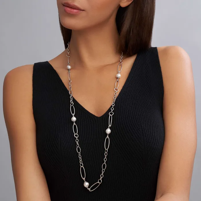 Necklaces LAGOS Luna Pearl Link Necklace