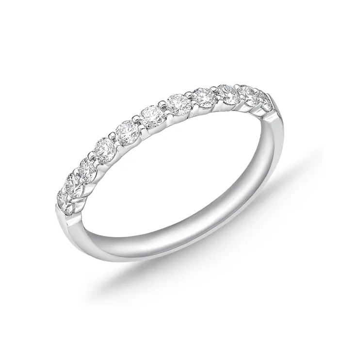 Rings MEMOIRE Prong Set Round Diamond Band 36tw