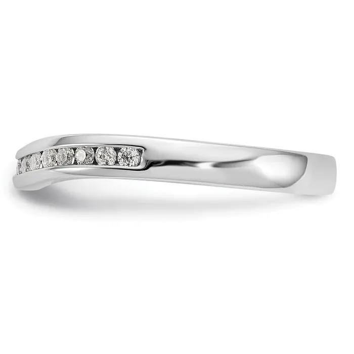 024ct CZ Solid Real 14k White Gold Wedding Wedding Band Ring Goldia Rings
