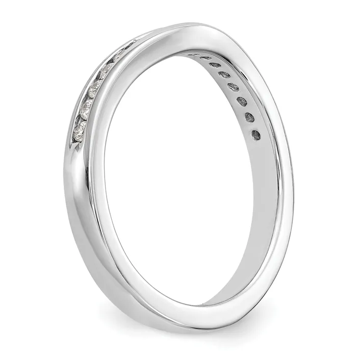 024ct CZ Solid Real 14k White Gold Wedding Wedding Band Ring Goldia Rings
