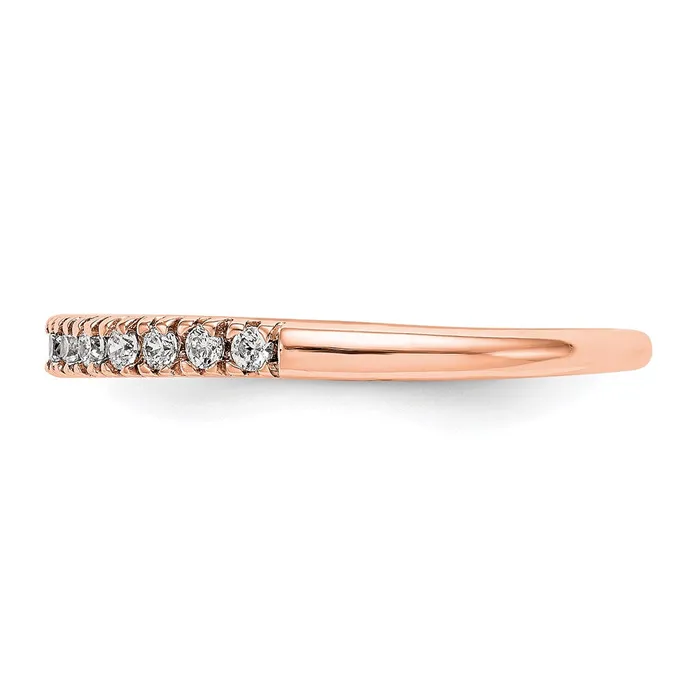 025ct CZ Solid Real 14K Rose Gold Wedding Band Ring Goldia Rings