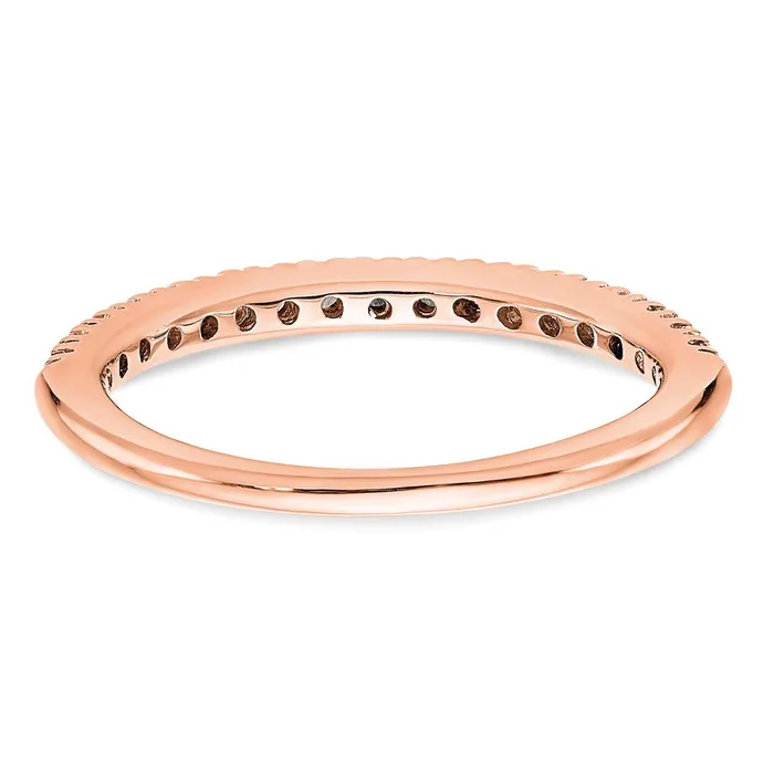 025ct CZ Solid Real 14K Rose Gold Wedding Band Ring Goldia Rings