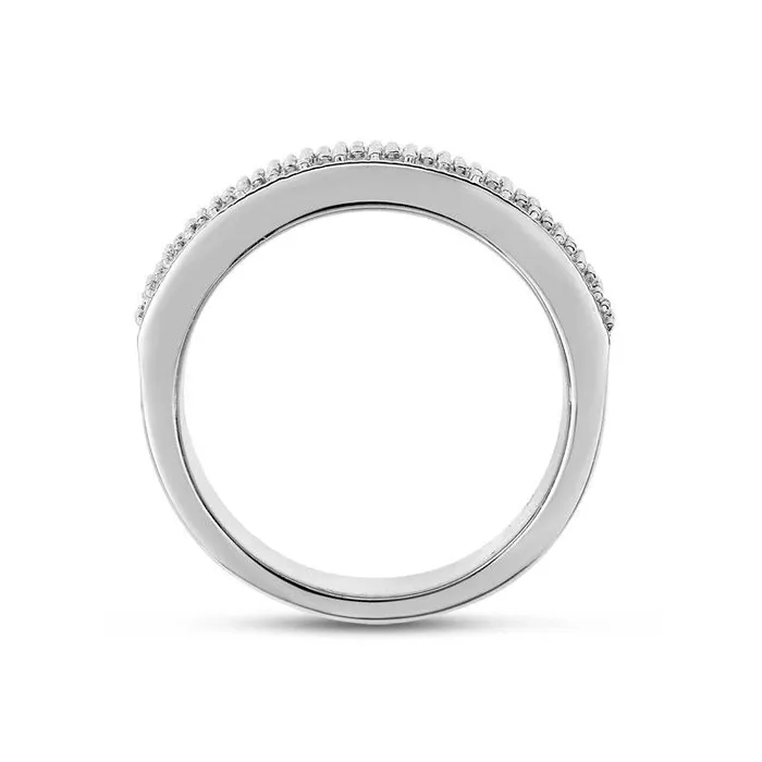 10 CT TW Natural Diamond MultiRow Band in Solid 14K White Gold Goldia Rings 10 CT TW Natural Diamond MultiRow Band in Solid 14K White Gold Goldia Rings