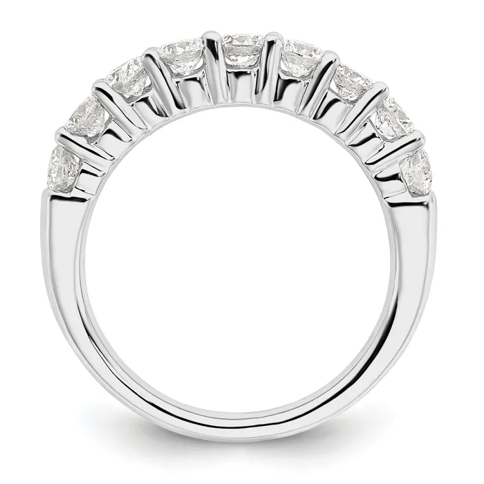 115ct CZ Solid Real 14K White Gold 9Stone Wedding Band Ring Goldia Rings
