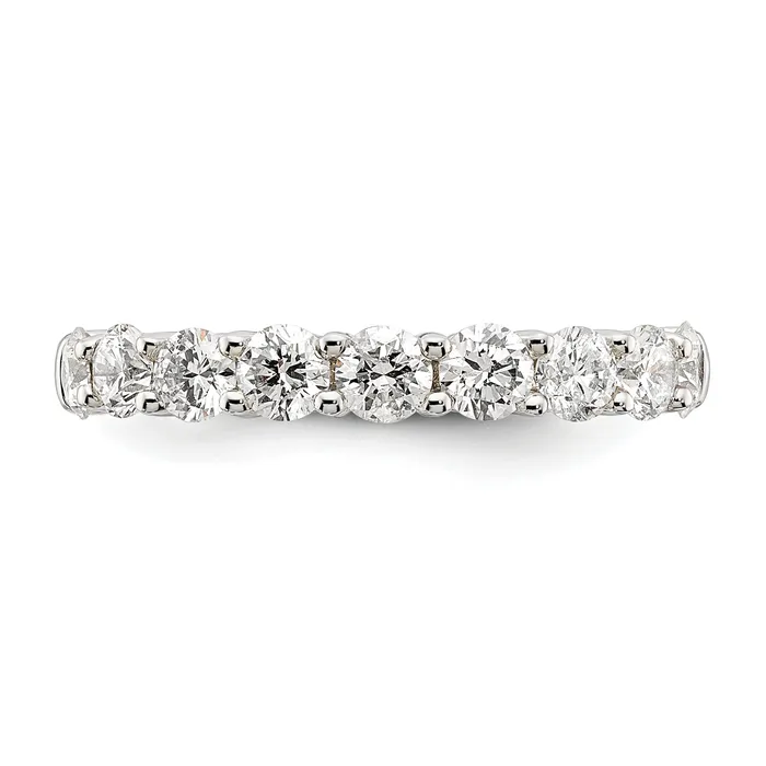 115ct CZ Solid Real 14K White Gold 9Stone Wedding Band Ring Goldia Rings