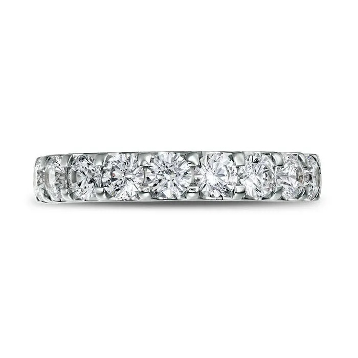 15 CT TW Certified Natural Diamond Nine Stone Band in Solid 14K White Gold ISI2 Goldia Rings 15 CT TW Certified Natural Diamond Nine Stone Band in Solid 14K White Gold ISI2 Goldia Rings