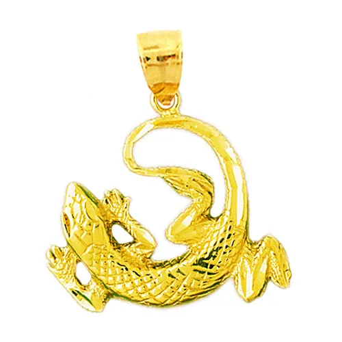 14K Gold Curled Lizard Pendant Goldia PreStyled Sets