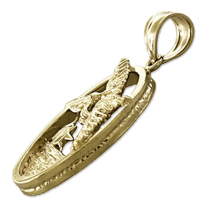14K Gold Flying Pelican Medallion Goldia PreStyled Sets