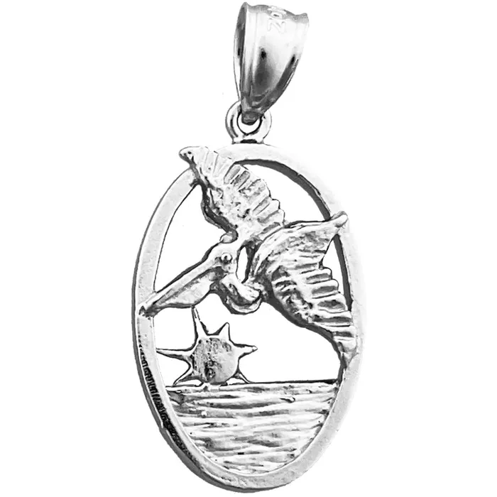14K Gold Flying Pelican Medallion Goldia PreStyled Sets