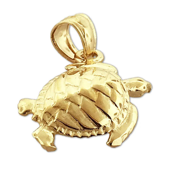 14K Gold Turtle Charm Goldia Charm Necklaces
