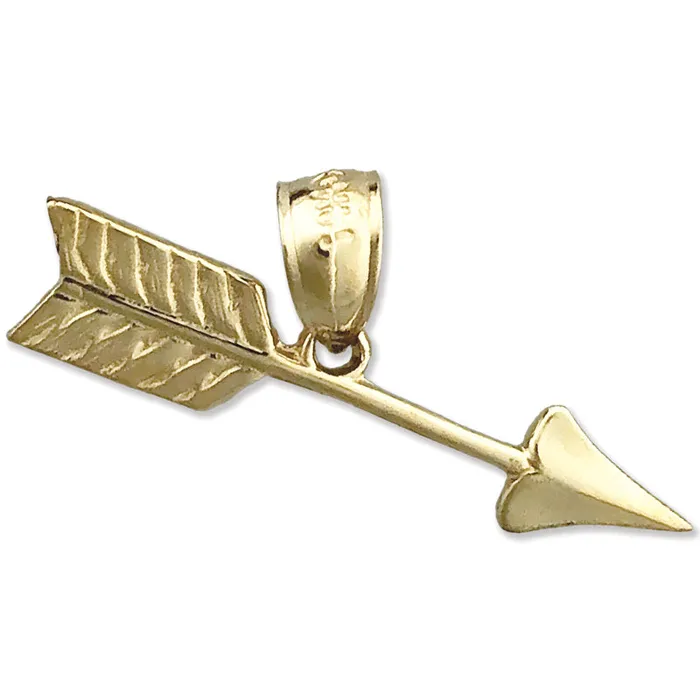 14K Gold Western Arrow Charm Goldia Charm Necklaces