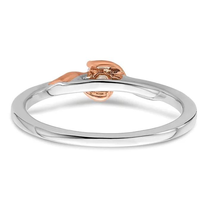 14K TwoTone First Promise Lab Grown VSSI G Diamond Petite Engagement Ring Goldia Rings
