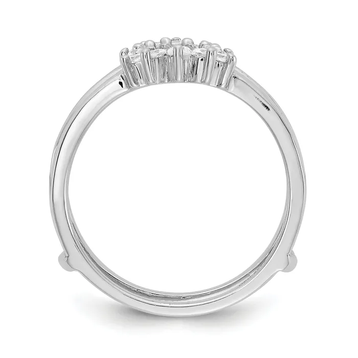 14k White Gold 15 Ct Lab Grown Diamond VSSI G Ring Guard Goldia Rings