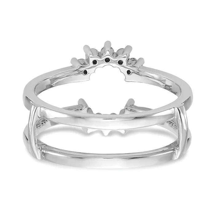 14k White Gold 15 Ct Lab Grown Diamond VSSI G Ring Guard Goldia Rings