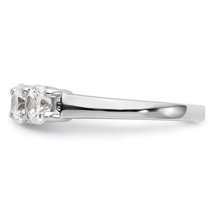 14K White Gold 5Stone Real Diamond Band goldiaca Rings