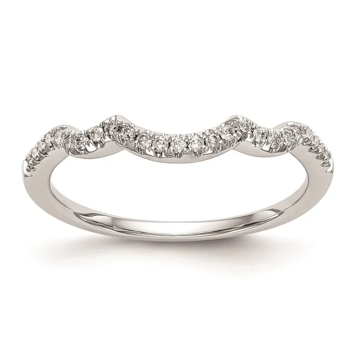 14K White Gold Real Diamond Wedding Band Goldiacom Rings