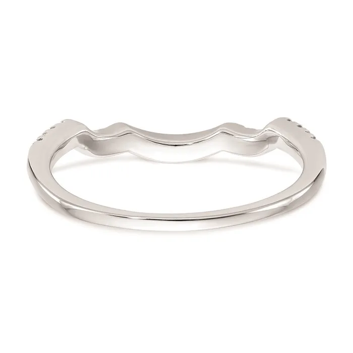 14K White Gold Real Diamond Wedding Band Goldiacom Rings