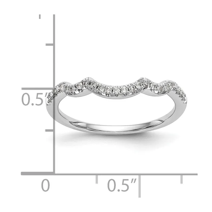 14K White Gold Real Diamond Wedding Band Goldiacom Rings