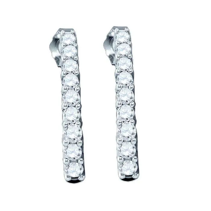 14k White Gold Round Diamond Dangle Earrings 12 Cttw gndatlanta Earrings 14k White Gold Round Diamond Dangle Earrings 12 Cttw gndatlanta Earrings