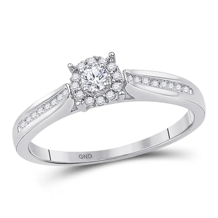 14k White Gold Round Diamond Solitaire Bridal Engagement Ring 16 Cttw gndatlanta Rings 14k White Gold Round Diamond Solitaire Bridal Engagement Ring 16 Cttw gndatlanta Rings