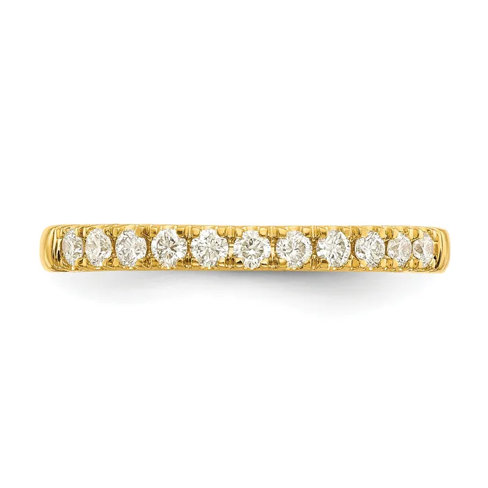 14k Yellow Gold 14 Ct Lab Grown Diamond VSSI G Wedding Band Ring Goldia Rings