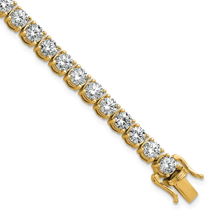 14k Yellow Gold 11 18 Ct Lab Grown Diamond VSSI G Tennis Bracelet Goldia Bracelets 14k Yellow Gold 11 18 Ct Lab Grown Diamond VSSI G Tennis Bracelet Goldia Bracelets