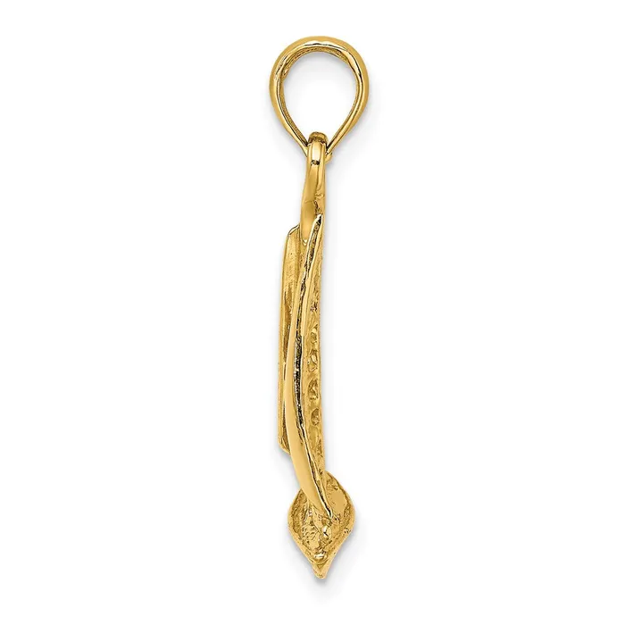 14k Yellow Gold 3D Polished Sailboat Charm Goldia Charm Necklaces