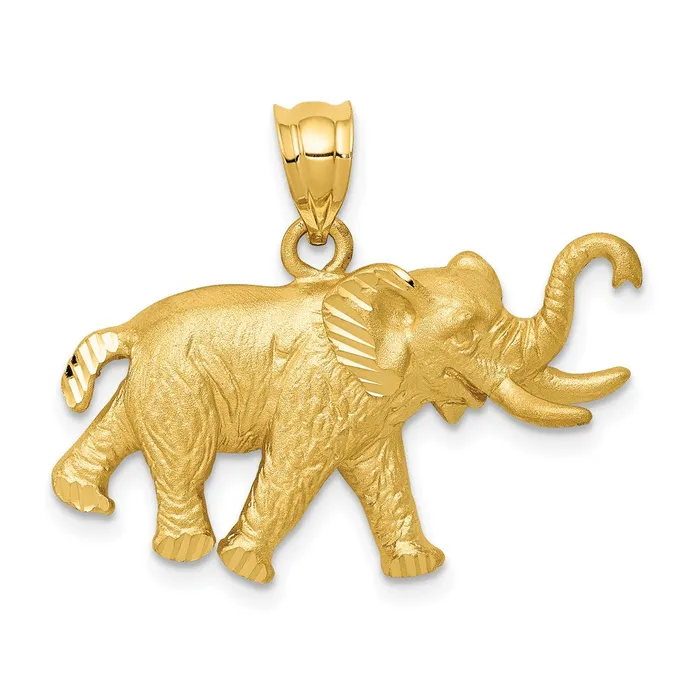 14k Yellow Gold Elephant Pendant Goldia PreStyled Sets
