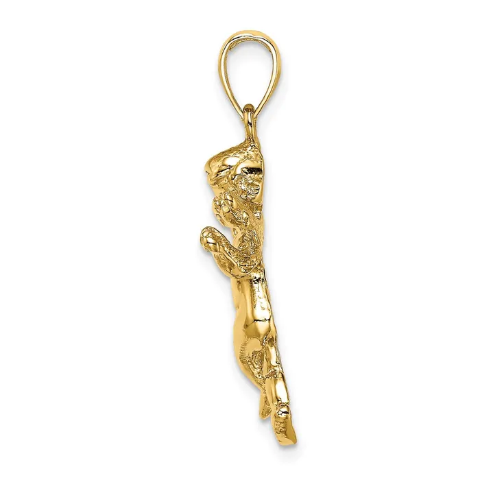 14k Yellow Gold Guardian Angel Walking Charm Goldia Charm Necklaces