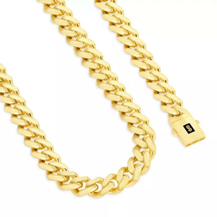 14K Yellow Gold Miami Cuban 75mm Royal Monaco Curb Link Chain Necklace 18 30 Goldiacom Necklaces