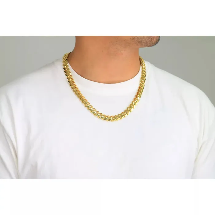 14K Yellow Gold Miami Cuban 75mm Royal Monaco Curb Link Chain Necklace 18 30 Goldiacom Necklaces
