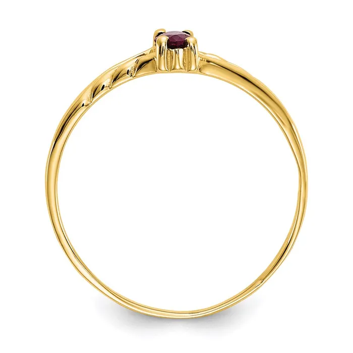 14K Yellow Gold Ruby Birthstone Ring Goldia Rings