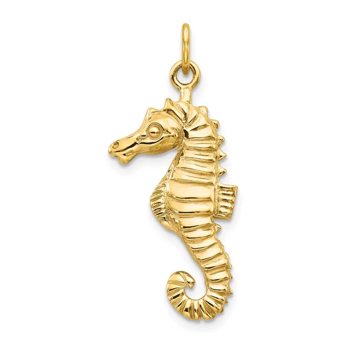 14k Yellow Gold Seahorse Charm Goldia Charm Necklaces